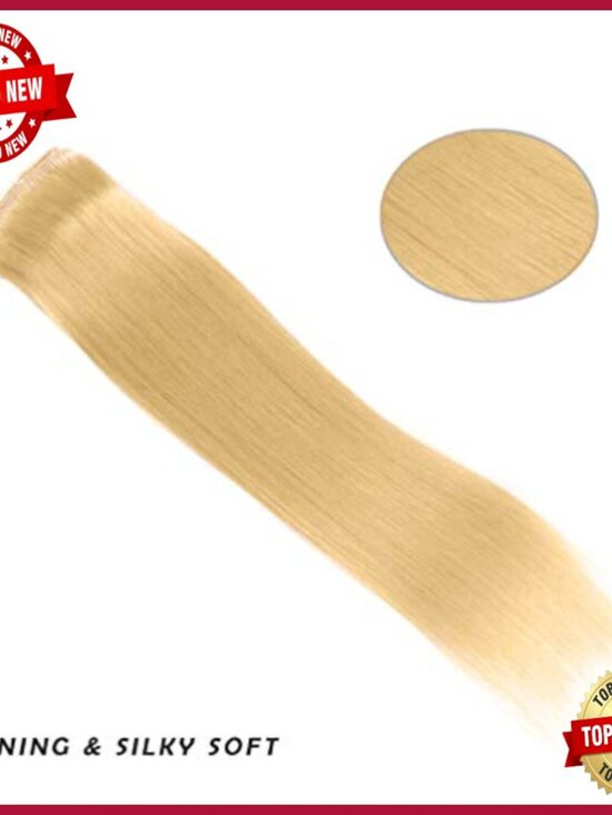 20 Inch Clip-In Human Hair Extensions Silky Straight 4 Piece Set main image 4